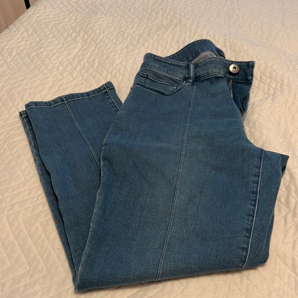 J Jill Denim. High rise, slim ankle cut.